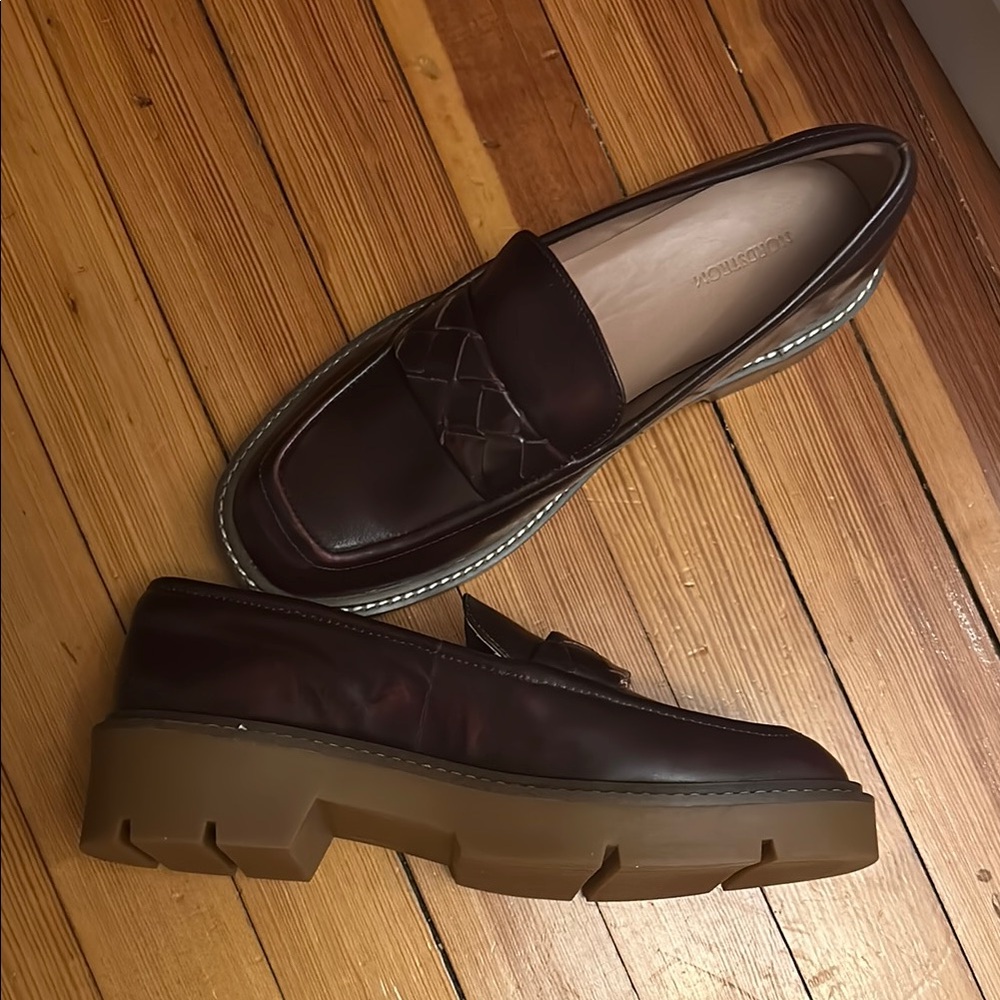 Nordstrom Women’s Burgundy Leather Loafers - Picture 7 of 8